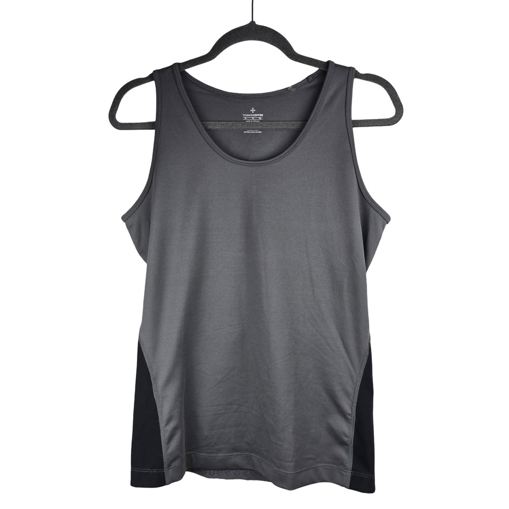 Tommie Copper Compression Tank Womens XL Gray Lower Back Support Recovery Tank